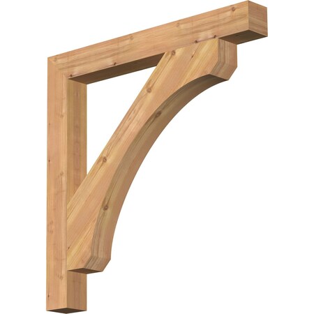 Ekena Millwork Legacy Block Smooth Bracket, Western Red Cedar, 3 1/2"W x 32"D x 32"H BKT04X32X32LEC05SWR